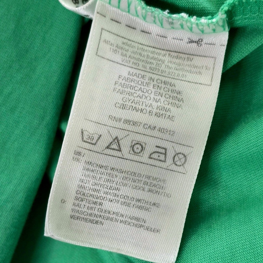 Adidas ClimaLite Mens Size L Golf Polo Shirt Green Cotton F&M Trust Logo - Picture 9 of 10